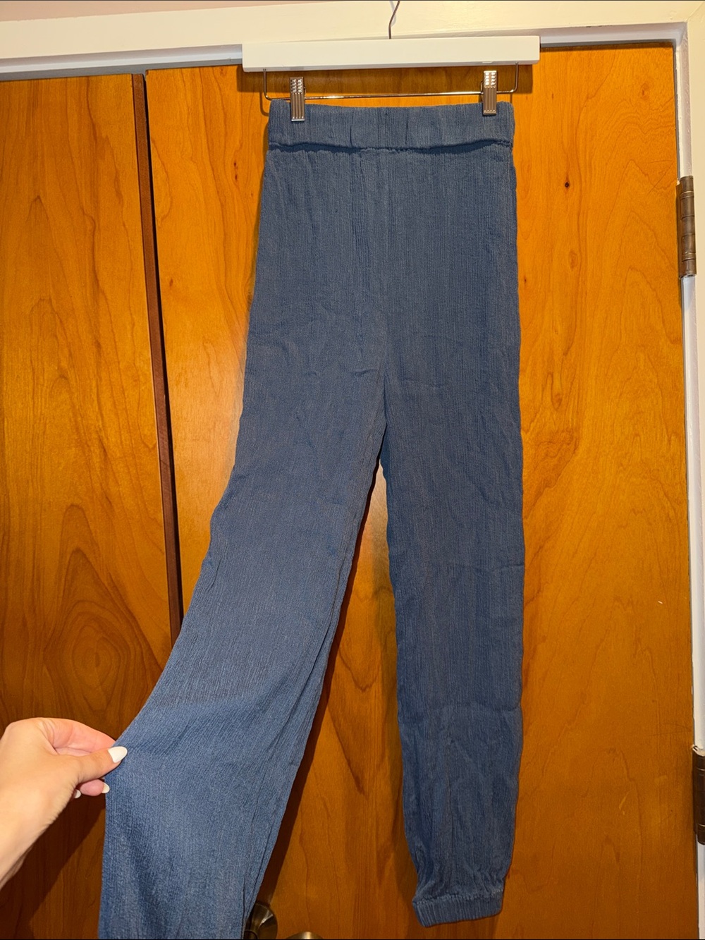 Mara Hoffman Blue Elastic-Waist Casual Pants